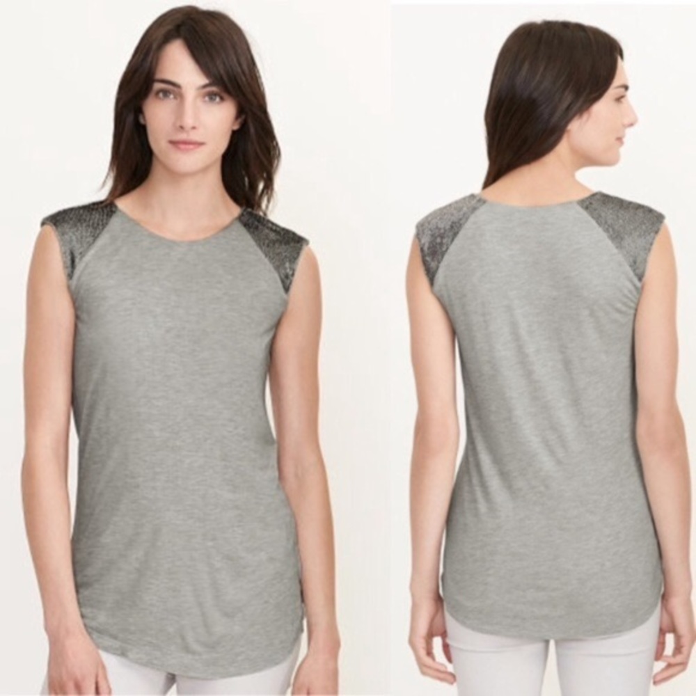 Ralph Lauren Beaded Cap Sleeve Top